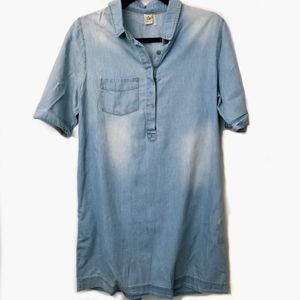 Anthropologie Paper Crane Chambray Dress